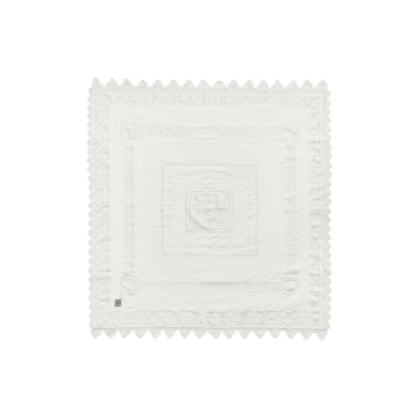 Lace scarf in White