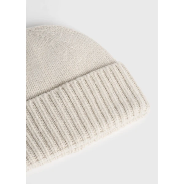 Toteme Lambswool beanie in Almond, view 3