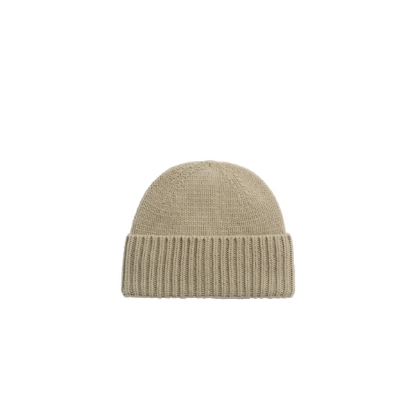 Lambswool beanie in Sage