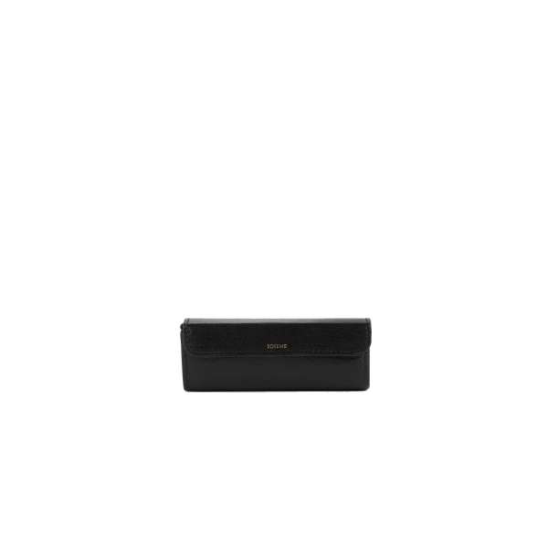 Leather lipstick case in Black