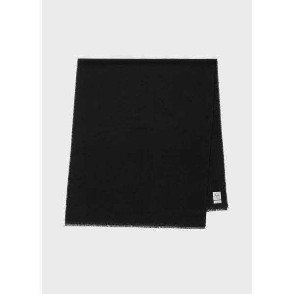 Toteme Light wool scarf in Black, view 5