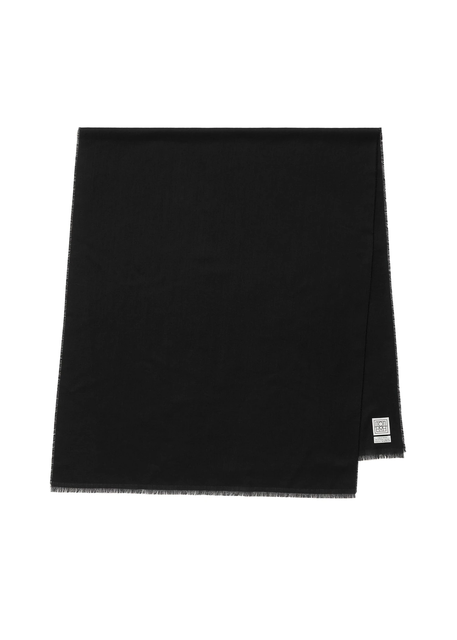 Light wool scarf in Black