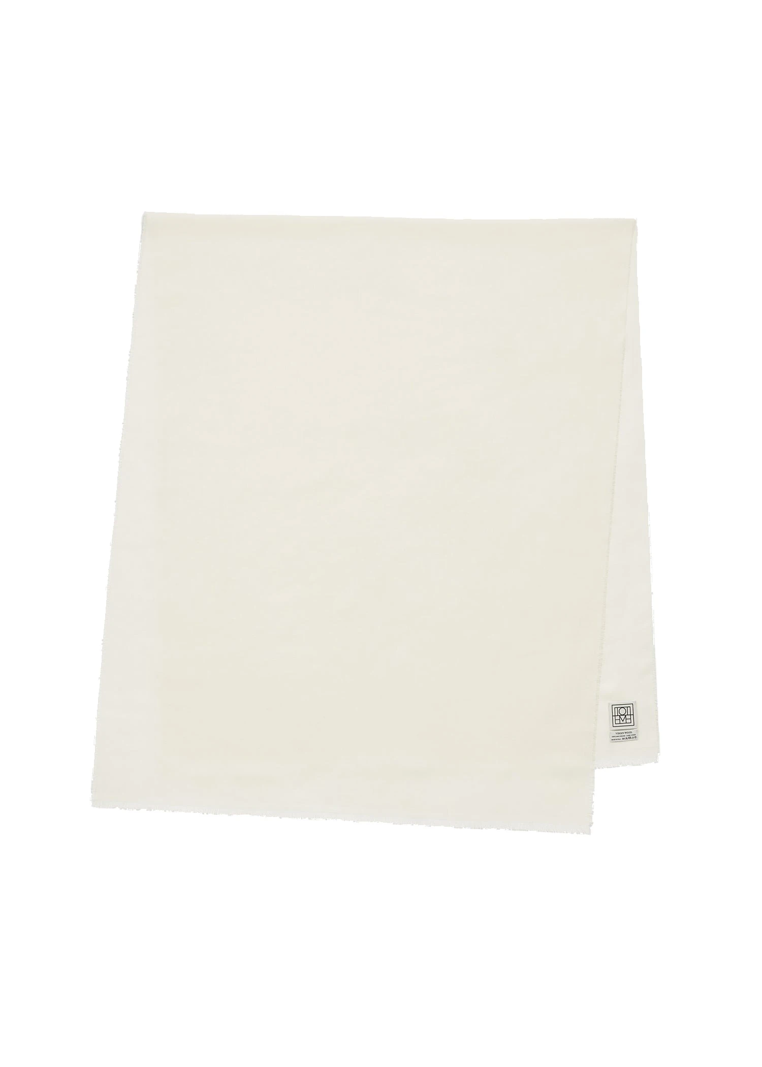 Light wool scarf in White