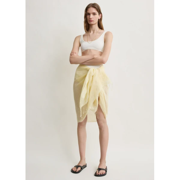Toteme Linen sarong in Buttercup, view 4