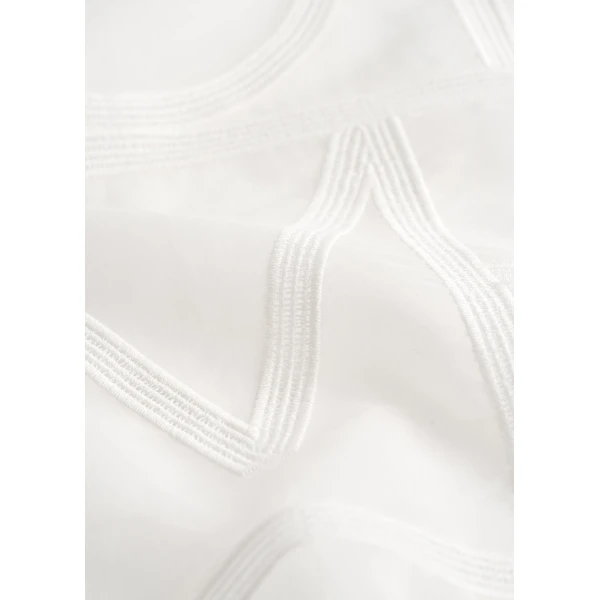 Toteme Monogram crochet cotton scarf in White, view 5