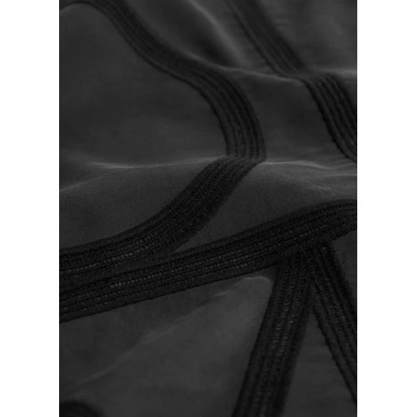 Toteme Monogram crochet silk scarf in Washed black, view 5