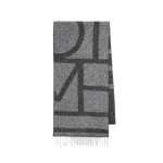 Toteme Monogram jacquard scarf in Black / White