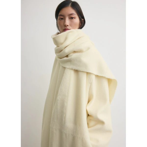 Toteme Monogram twill scarf in Off-white, view 4