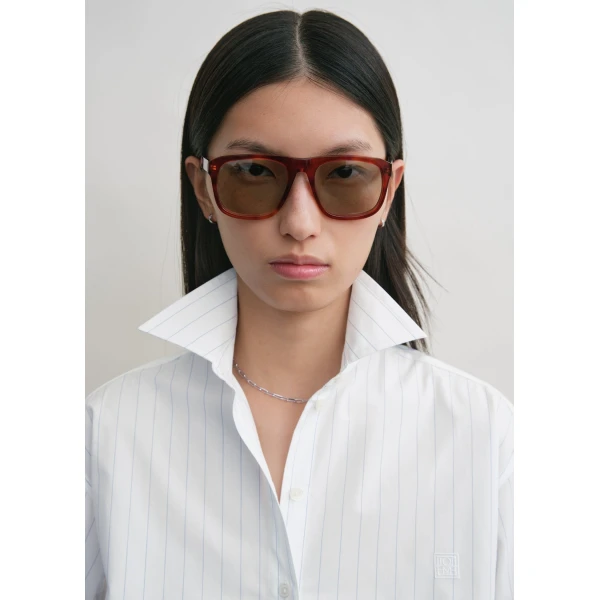 Toteme Navigator sunglasses in Havana, view 2