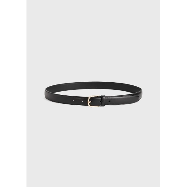 Toteme Slim leather belt in Black, view 3