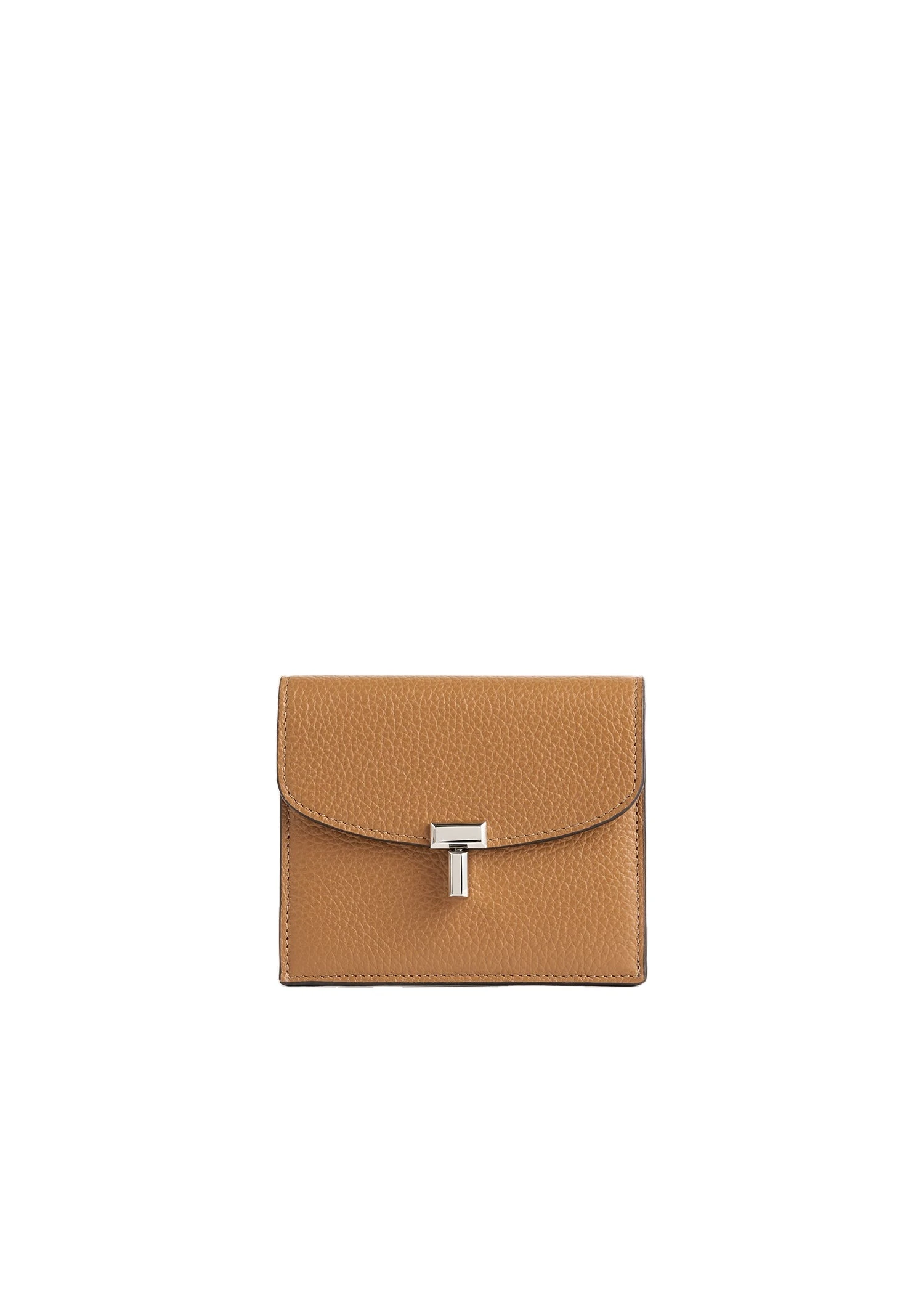 T-Lock grained-leather cardholder in Tan