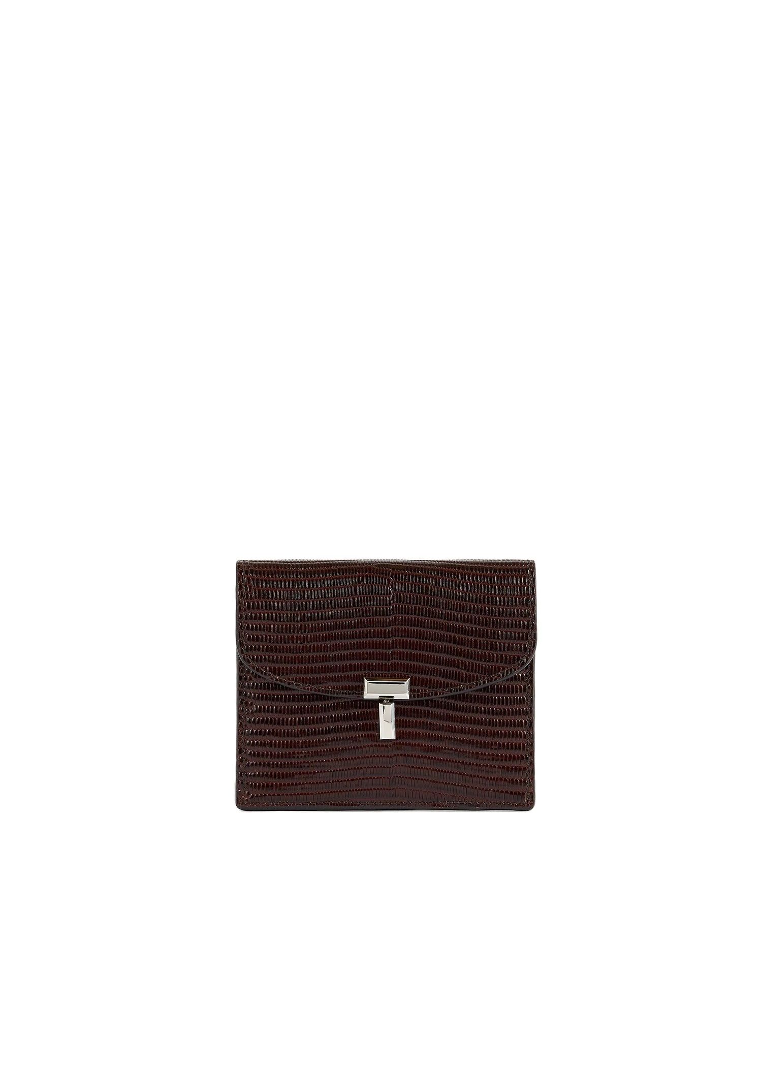 T-Lock lizard-embossed cardholder in Brown