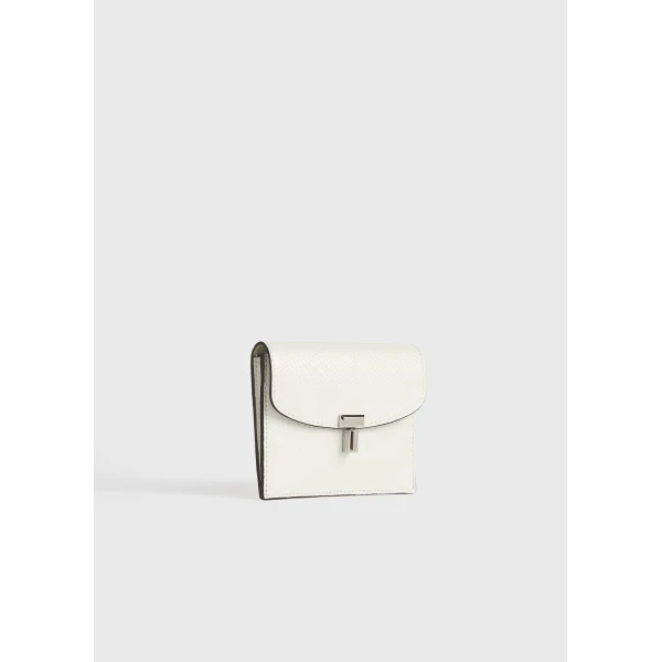 Toteme T-Lock palmellato-patent cardholder in Off-white, view 3