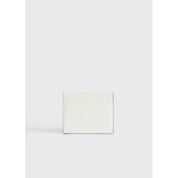 Toteme T-Lock palmellato-patent cardholder in Off-white, view 6