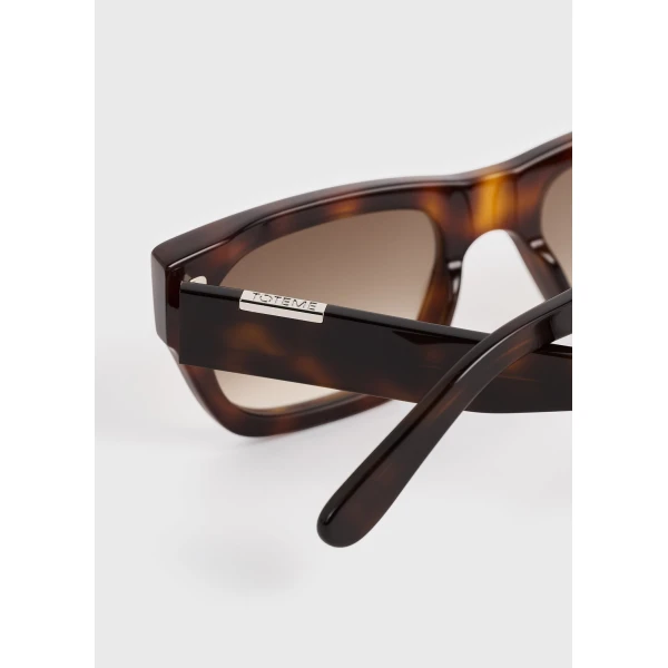Toteme Voyager sunglasses in Dark havana, view 4