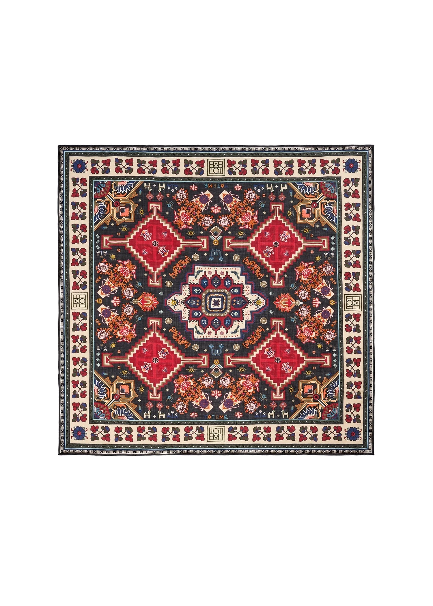 Winter blanket scarf in Navy red