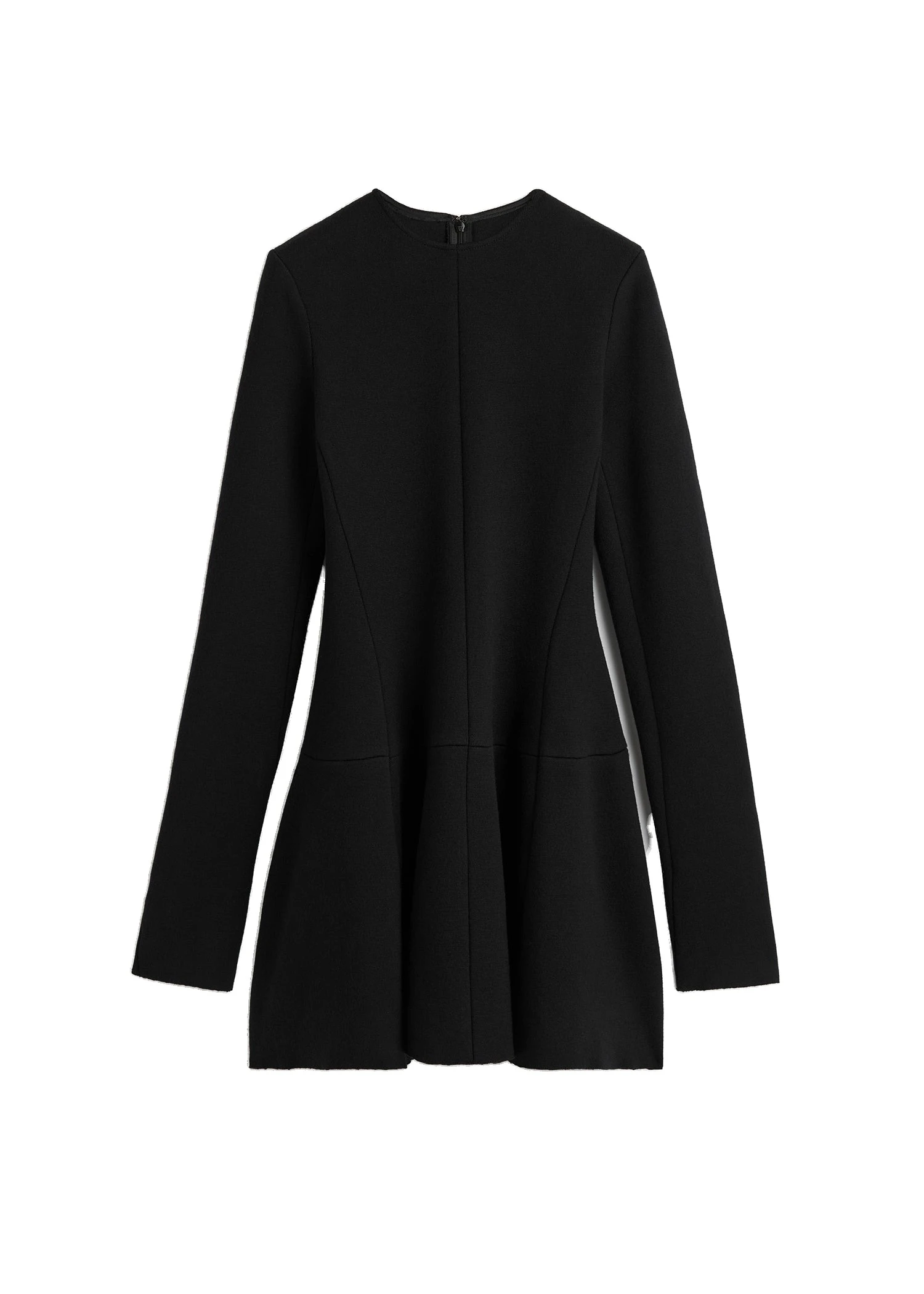 Wool skater dress in Black