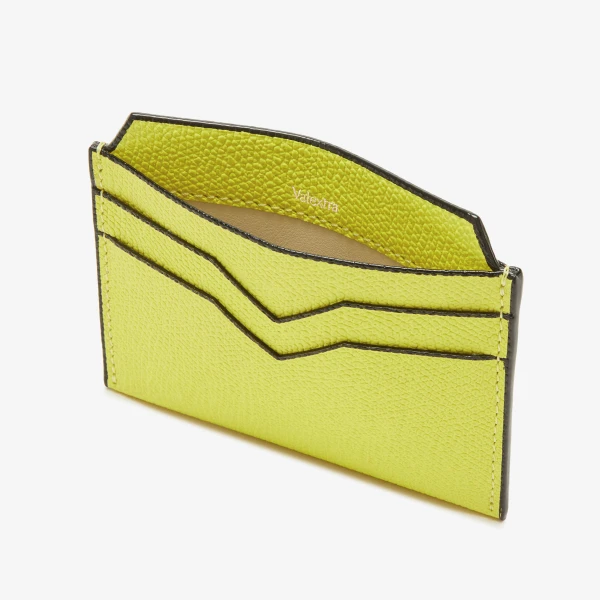Valextra 4CC Card Case in Citrine Yellow | Cases | Luxury Shoes 