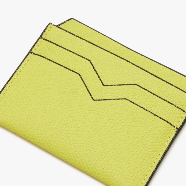 Valextra 4CC Card Case in Citrine Yellow | Cases | Luxury Shoes 