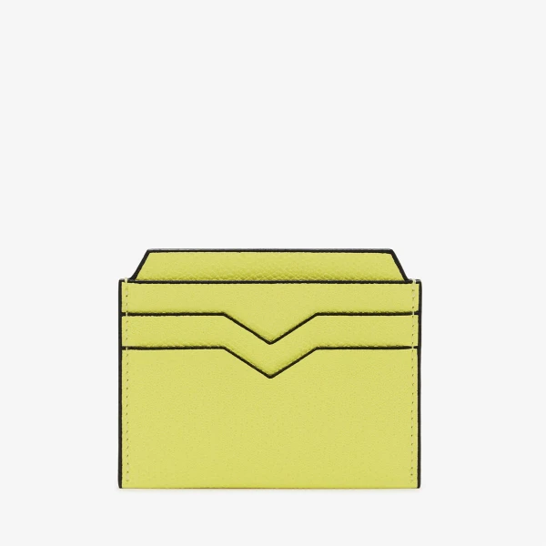 Valextra 4CC Card Case in Citrine Yellow | Cases | Luxury Shoes 