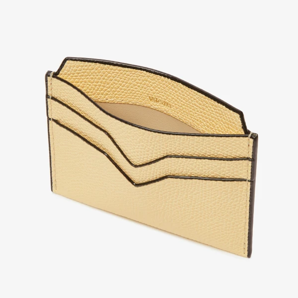 Valextra 4CC Card Case in Cream Yellow | Wallets & Purses | Luxury Shoes 