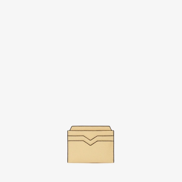Valextra 4CC Card Case in Cream Yellow | Wallets & Purses | Luxury Shoes 