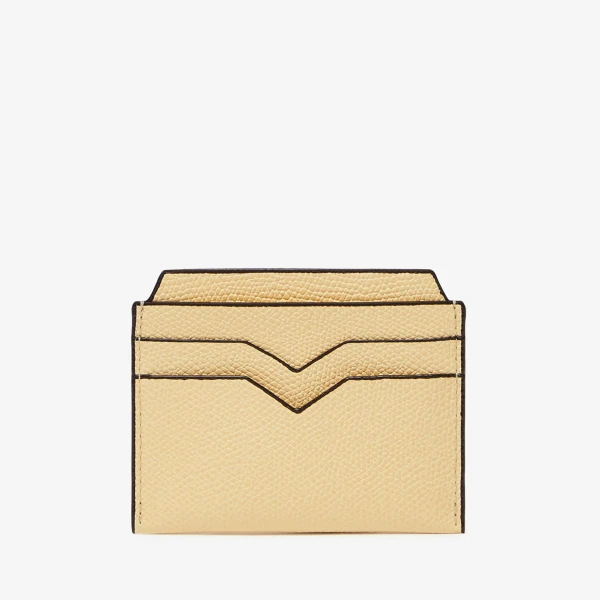 Valextra 4CC Card Case in Cream Yellow | Wallets & Purses | Luxury Shoes 