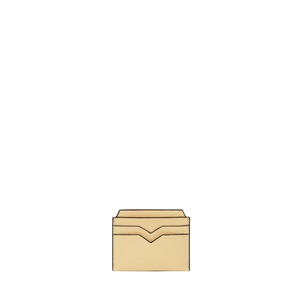 Valextra 4CC Card Case in Cream Yellow | Wallets & Purses | Luxury Shoes 