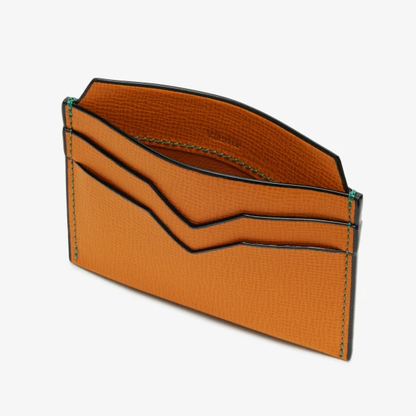 Valextra 4CC Card Case in Havana Brown | Cases | Luxury Shoes 