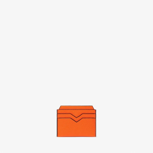 Valextra 4CC Card Case in Lobster Red | Wallets & Purses | Luxury Shoes 