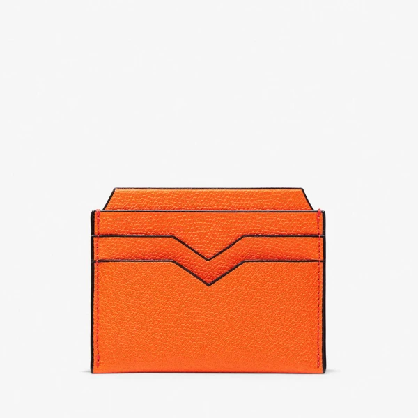 Valextra 4CC Card Case in Lobster Red | Wallets & Purses | Luxury Shoes 