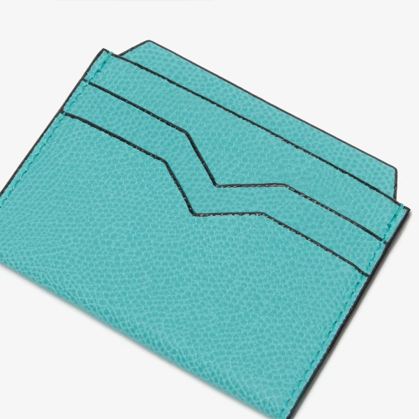 Valextra 4CC Card Case in Ocean Blue | Wallets & Purses | Luxury Shoes 