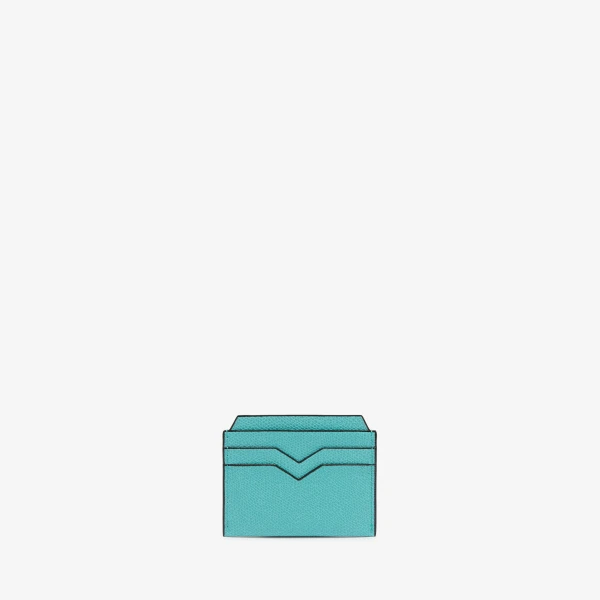 Valextra 4CC Card Case in Ocean Blue | Wallets & Purses | Luxury Shoes 