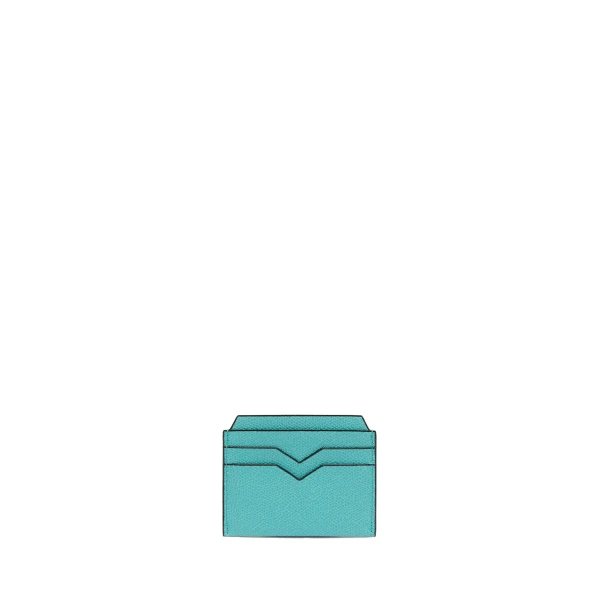 Valextra 4CC Card Case in Ocean Blue | Wallets & Purses | Luxury Shoes 