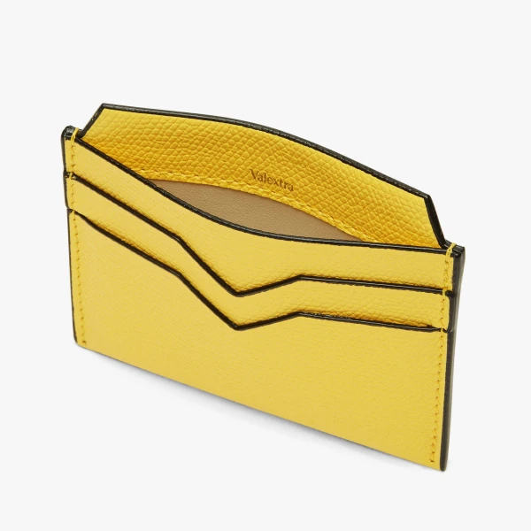 Valextra 4CC Card Case in Yellow | Wallets & Purses | Luxury Shoes 