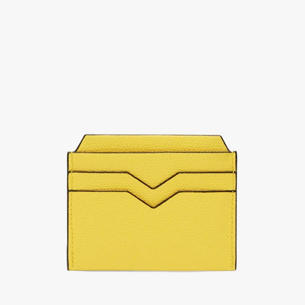 Valextra 4CC Card Case in Yellow | Wallets & Purses | Luxury Shoes 