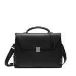 Valextra Avietta Briefcase with Flap 24H in Black | Men Bags | Luxury Shoes 