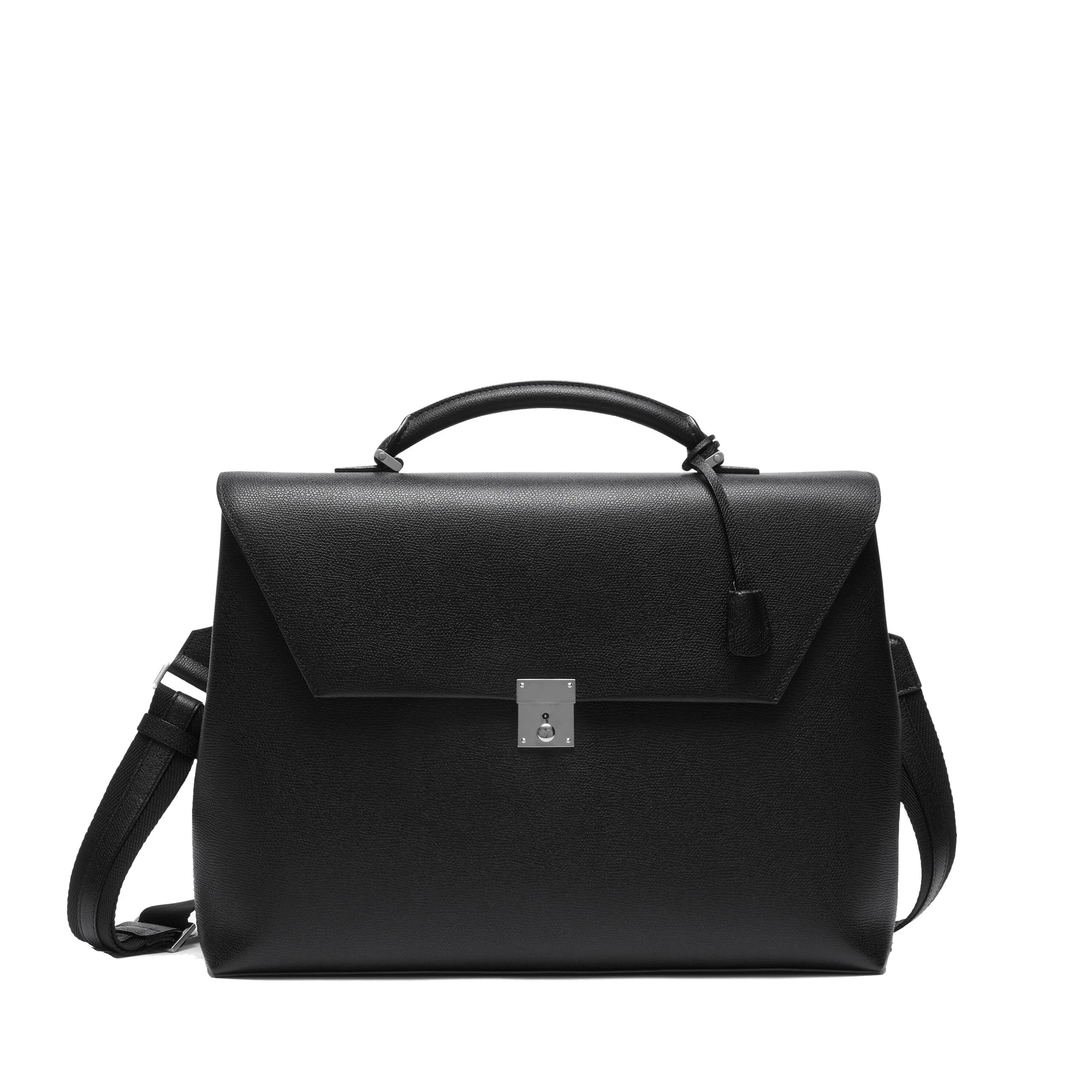 Valextra Avietta Briefcase with Flap 24H in Black Valextra Avietta Briefcase with Flap 24H in Black | Men Bags | Luxury Shoes