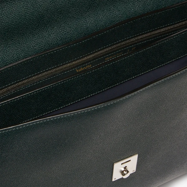 Valextra Avietta Briefcase with Flap 24H in Valextra Green | Men Bags | Luxury Shoes 