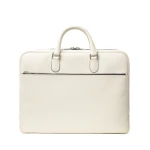 Valextra Avietta Briefcase with Zip 24H in Pergamena White | Totes & Top-Handle Bags | Luxury Shoes 