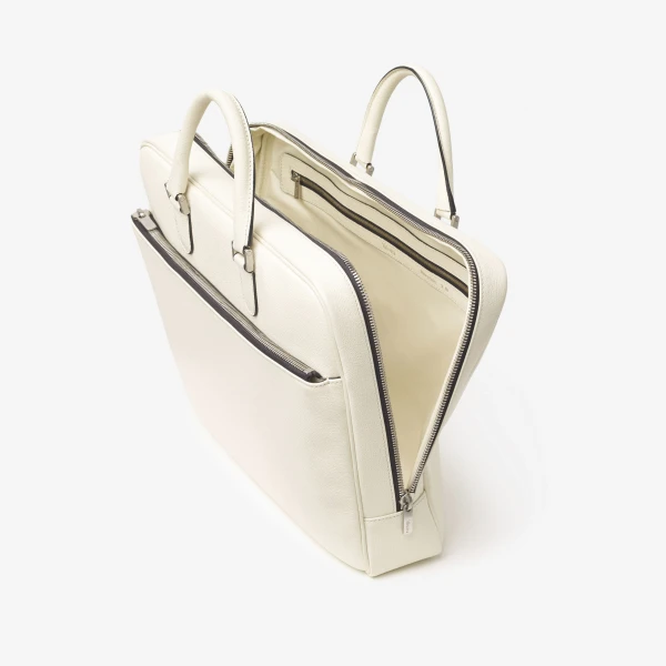 Valextra Avietta Briefcase with Zip 24H in Pergamena White | Totes & Top-Handle Bags | Luxury Shoes 