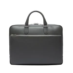 Valextra Avietta Briefcase with Zip 24H in Smokey Grey | Men Bags | Luxury Shoes 