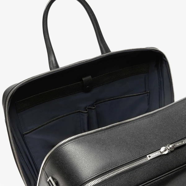 Valextra Avietta Travel Bag Two Chambers in Black | Totes & Top-Handle Bags | Luxury Shoes 