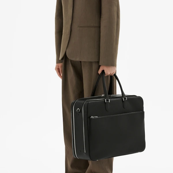Valextra Avietta Travel Bag Two Chambers in Black | Men Bags | Luxury Shoes 