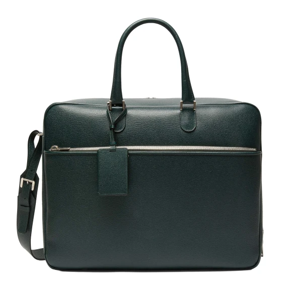 Avietta Travel Bag Two Chambers in Valextra Green