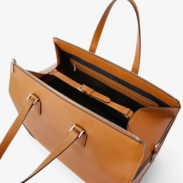 Valextra Babila Boston Travel Bag in Havana Brown | Men Bags | Luxury Shoes 