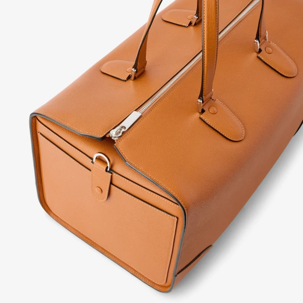 Valextra Babila Boston Travel Bag in Havana Brown | Men Bags | Luxury Shoes 