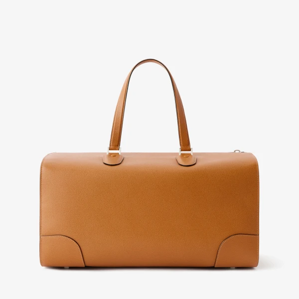 Valextra Babila Boston Travel Bag in Havana Brown | Men Bags | Luxury Shoes 