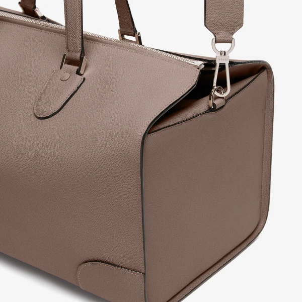 Valextra Babila Boston Travel Bag in Sahara Brown | Totes & Top-Handle Bags | Luxury Shoes 