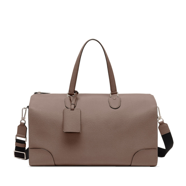 Valextra Babila Boston Travel Bag in Sahara Brown | Women | Luxury Shoes 